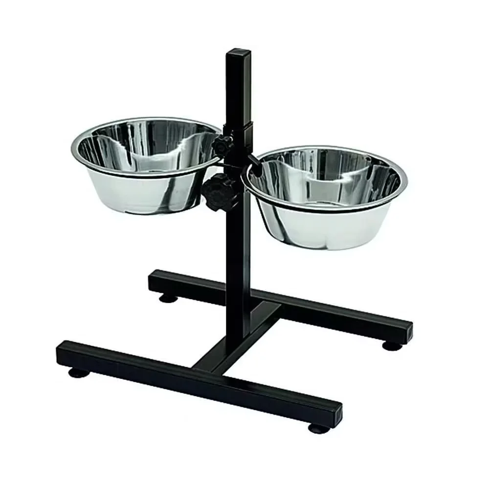 Comedero para Perros de Acero Inoxidable con Pie Regulable en Altura - Bps Buena Pet Shop