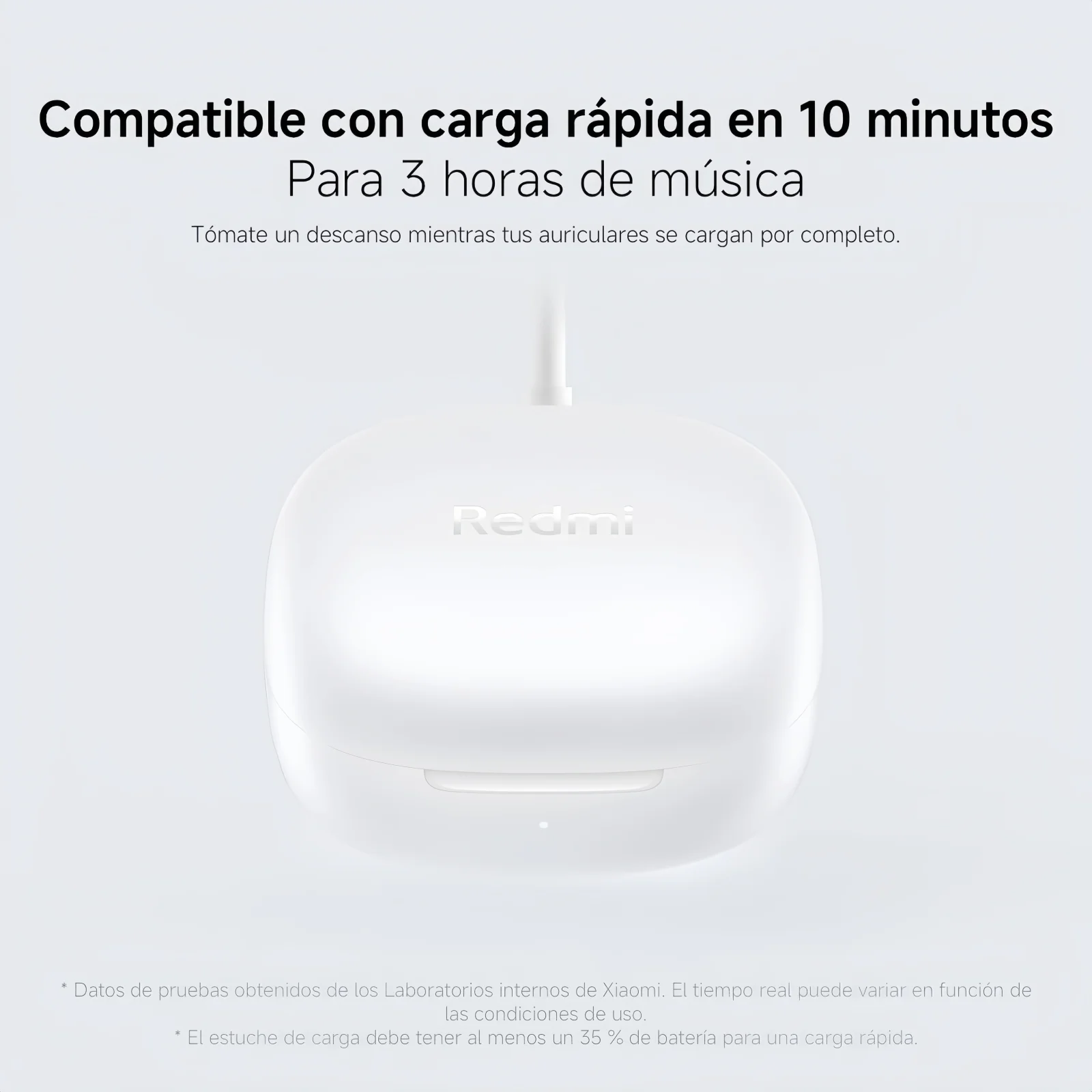 Xiaomi Redmi Buds 6 Play – Auriculares Bluetooth 5.4, 36h batería, IA noise reduction, carga Tipo C, touch, blanco 9