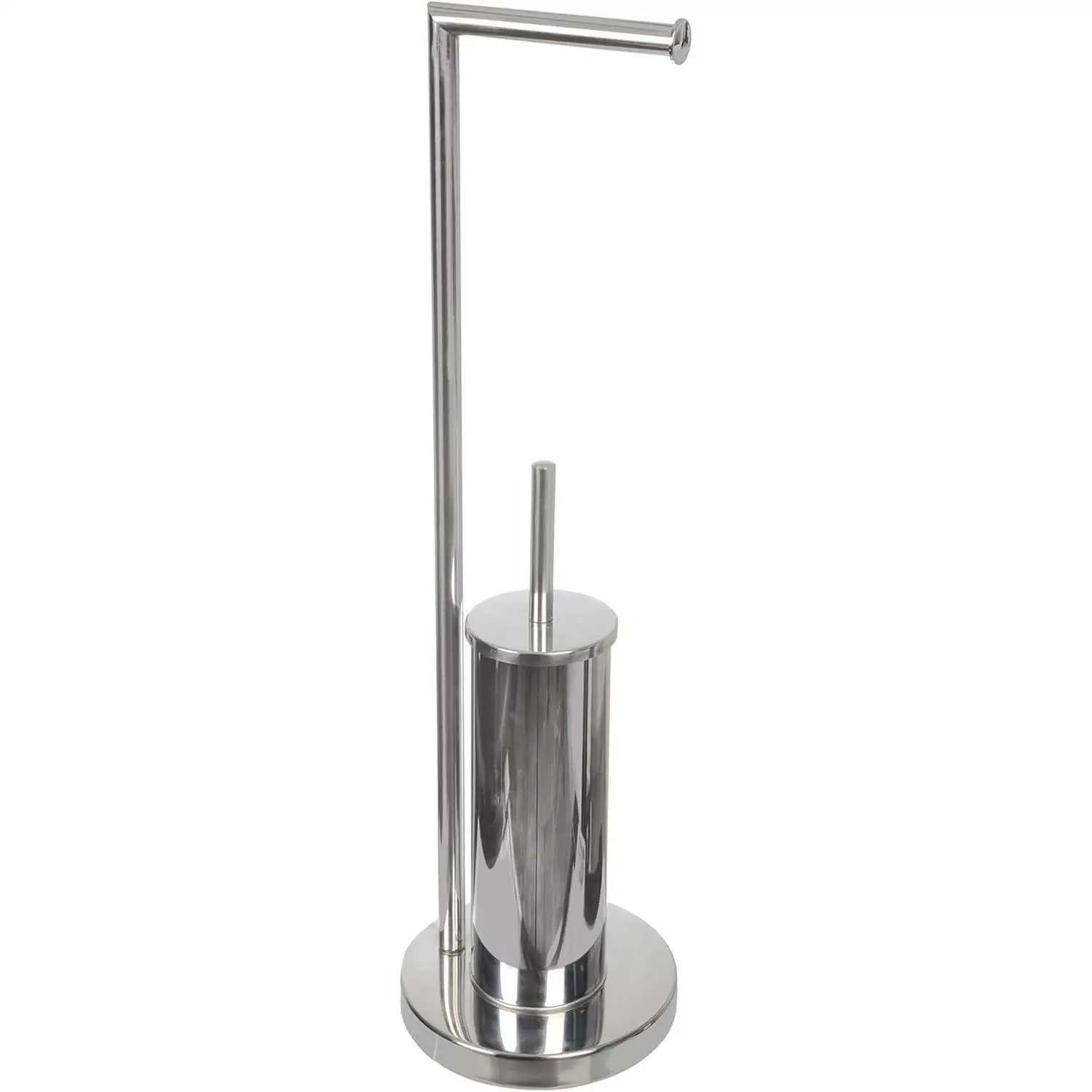 C.A | Escobillero Portarrollos 2 en 1 🧻 | Diseño Metalizado | Ahorro de Espacio para Baño | Soporte Higiénico