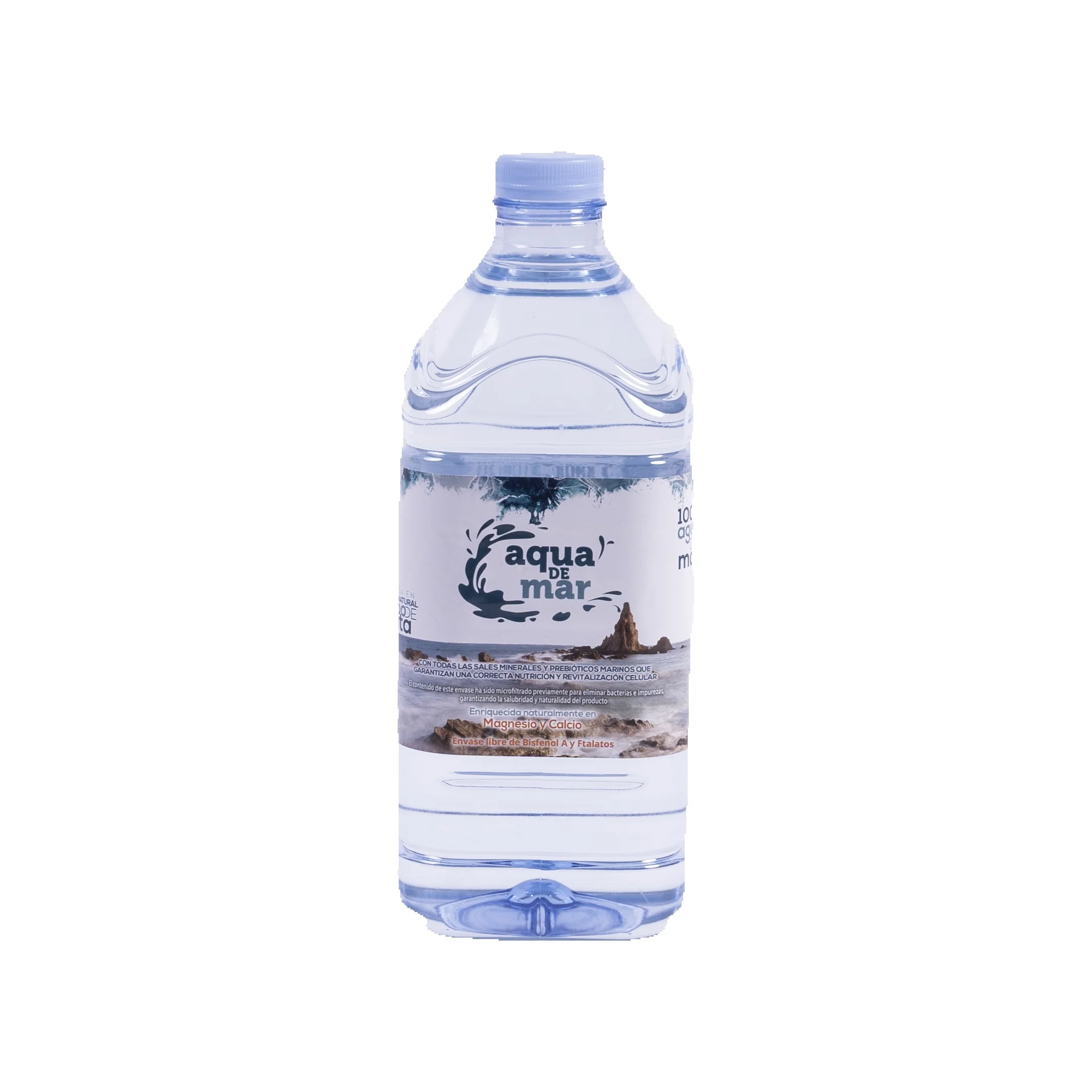 AQUA DE MAR BY VIZMARAQUA  Aqua de Mar - Agua de Mar hipertónica 2 litros - Envase de Plástico Libre de Bisfenol A y Ftalatos -  Múltiples beneficios - Captada en el Parque Natural Cabo de Gata (Almería) (2 Litros) - Sal Natural