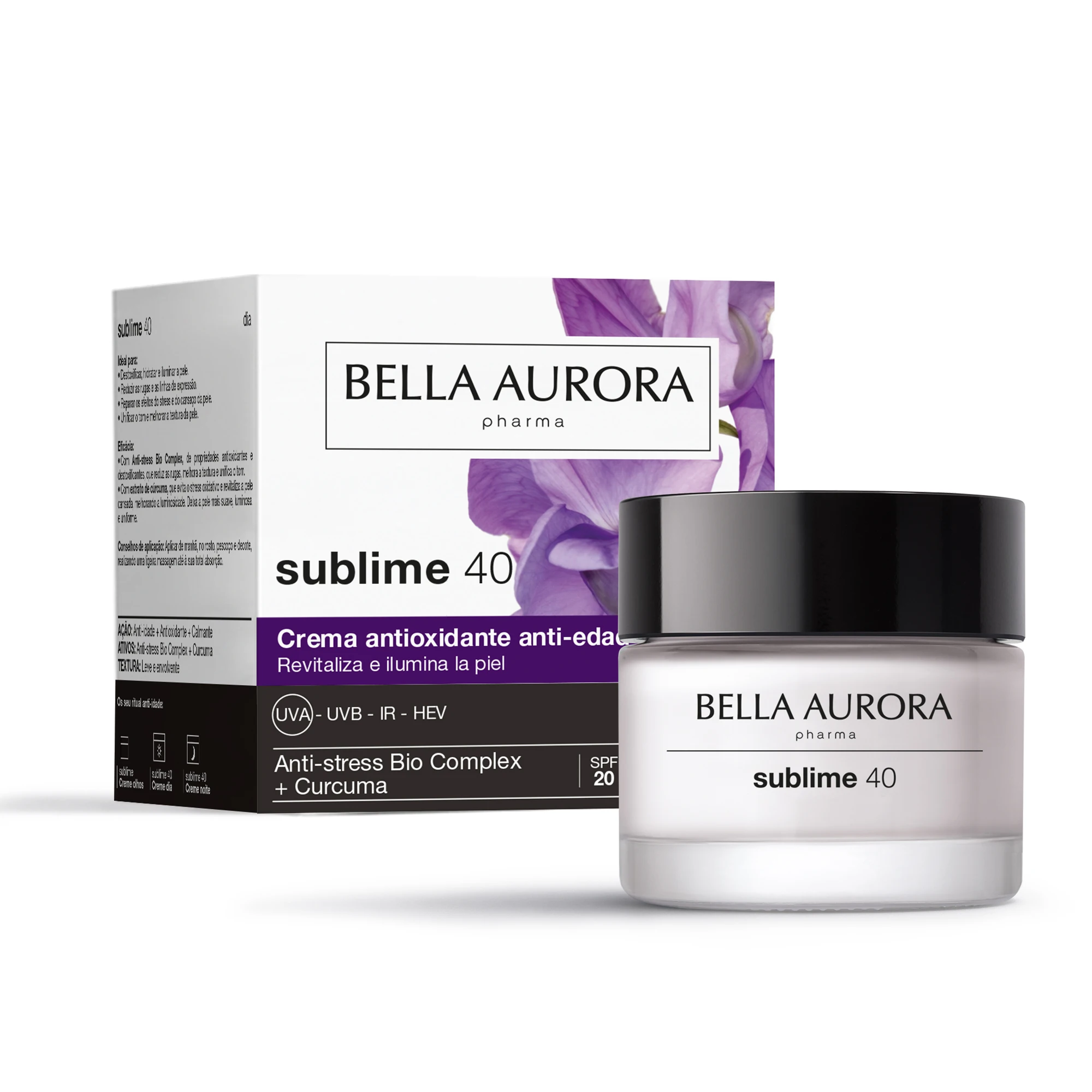 BELLA AURORA - Sublime 40 Día 50 ml, Crema de Día Antiedad, Tratamiento Iluminador, Pieles a Partir de 40 Años y Expuestas al Estrés y al Cansancio, Atenúa Arrugas y Líneas de Expresión, Unifica y