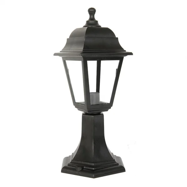 Muro exterior albahaca 1xe27 negro ip44 policarbonato 41,5x16,5d
