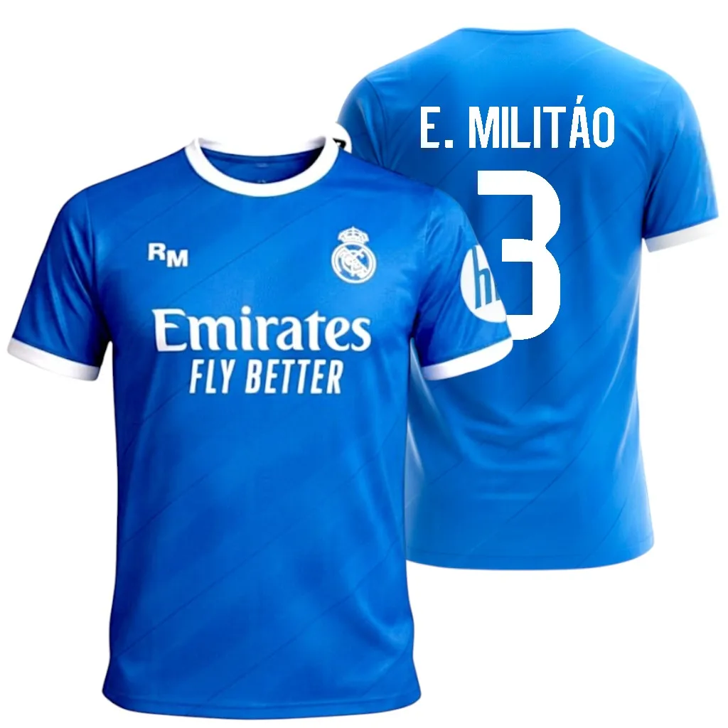 Real Madrid  - Réplica Oficial Camiseta 3ª Equipación 2025-2026 | Azul eléctrico | Fran García 20 | Tejido Transpirable | Ajuste cómodo | Detalles auténticos del Club | para Fans y coleccionistas