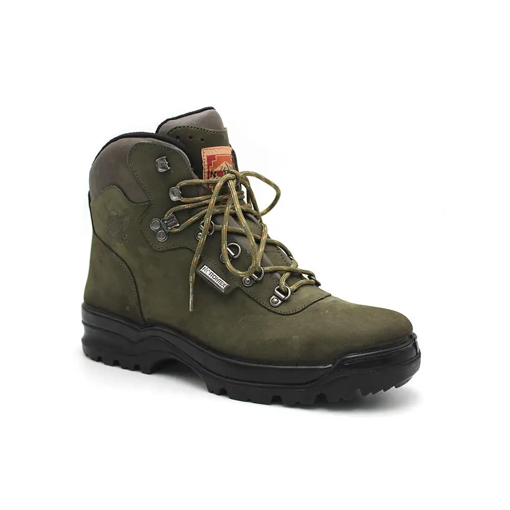 NOTTON 790 790 Kaki - Bota de trekking, de piel con goretex impermeable, con cordones y suela de goma, para caballero