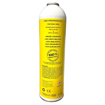 Organic GAS container FREEZE + 12A substitute R134A R12 1100gr