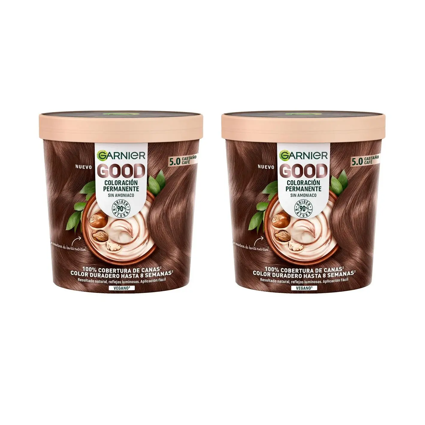 GARNIER Duplo de GOOD Coloración Permanente Sin Amoniaco, 90% Origen Natural