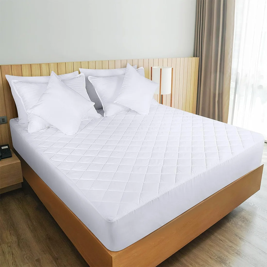 HOMESOL®  Protector colchon acolchado PU impermeable para cama 90-105-135-150