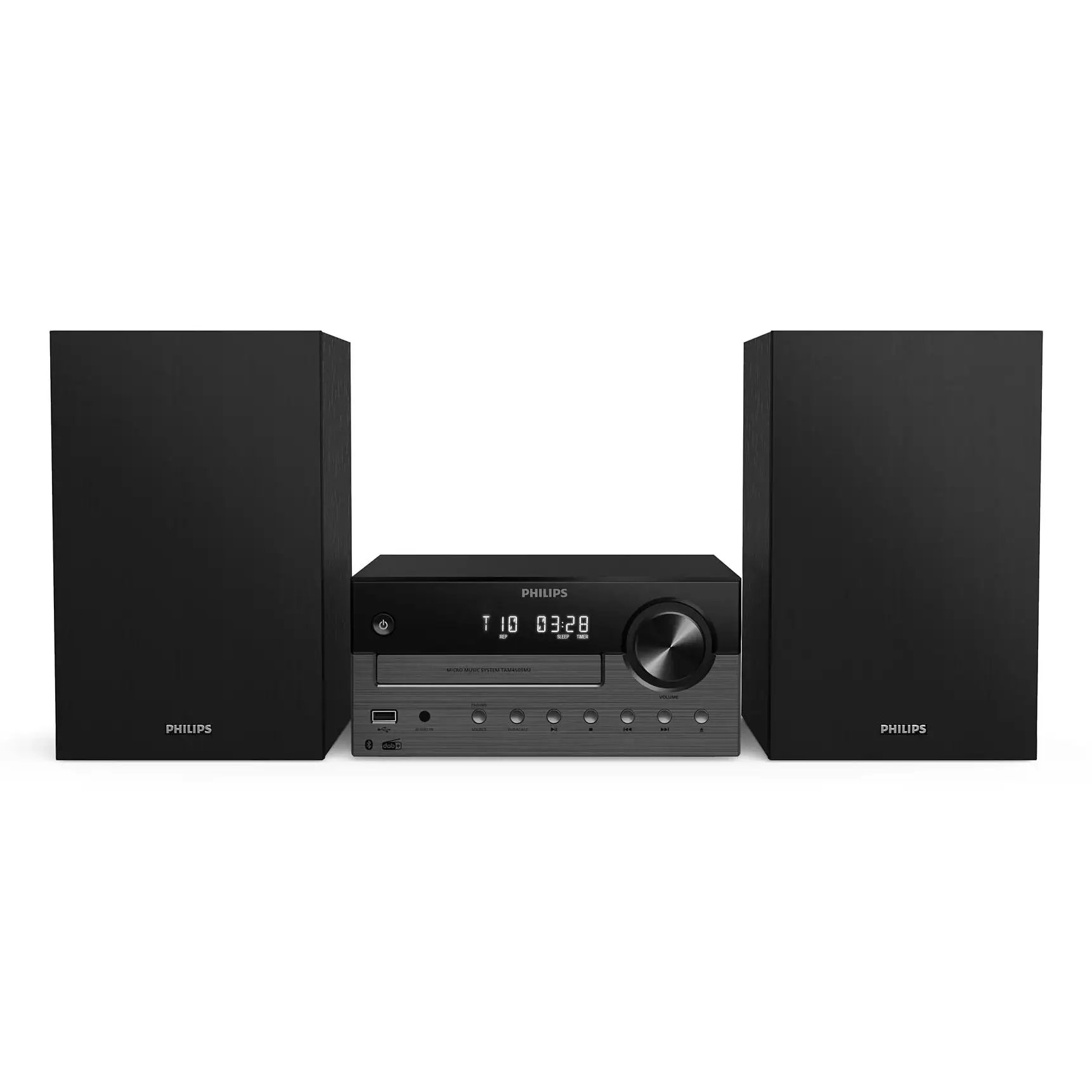 Philips TAM4505M2/12 sistema de audio para el hogar Microcadena de música para uso doméstico 80 W Negro, Gris Oscuro