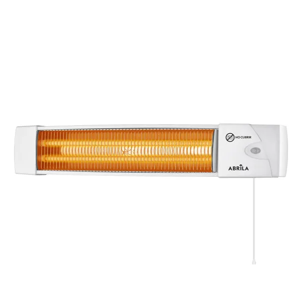 Estufa de cuarzo africana 1200w blanco 2 potencias control cadena de tiro 10,4x57x10,8 cm