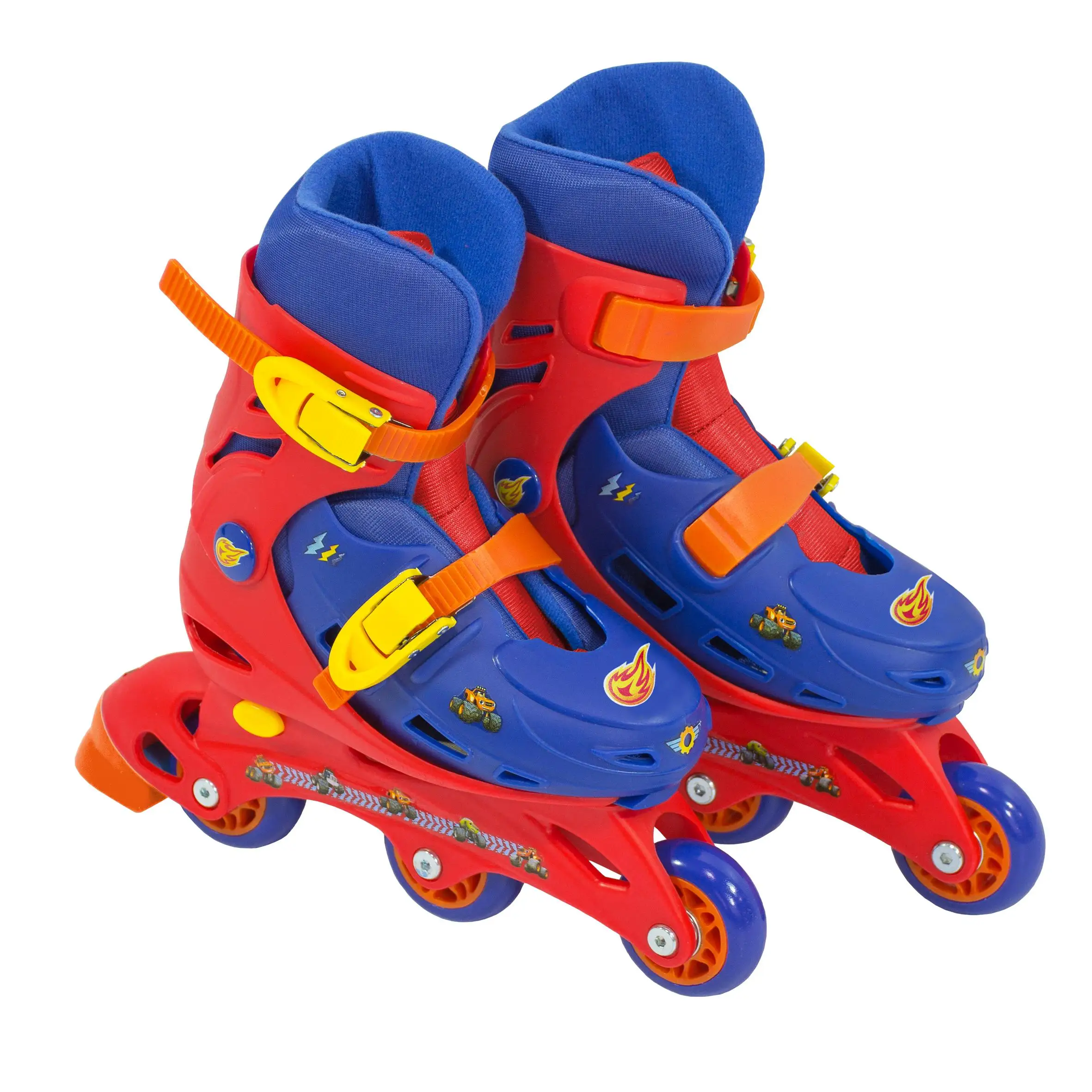 Patines infantiles en línea , con diseños exclusivos de Blaze and The Monster Machine, tallas ajustables 28-31/ 31-34 (2140)(2141). Patines de aprendizaje. Tallas ajustables. Tobillera acolchada.