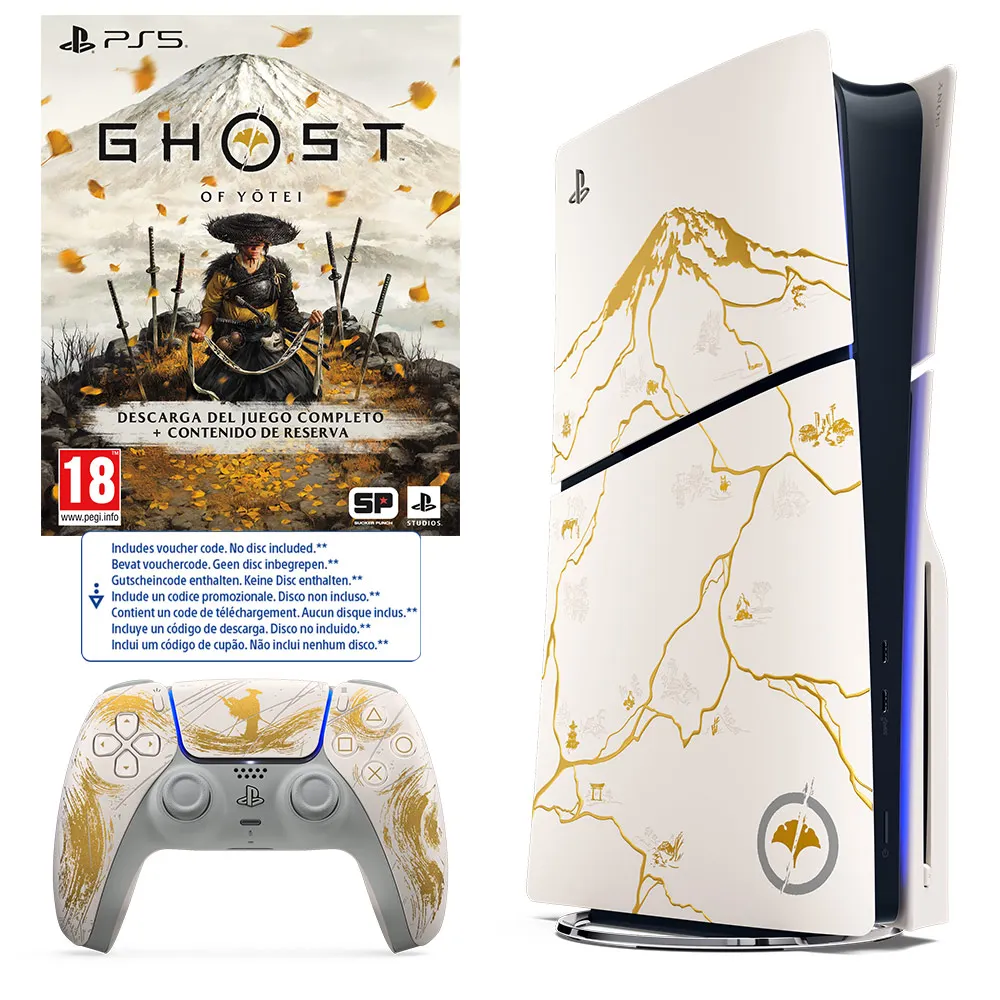 Ps5 console pack 1tb disk + ghost of yōtei limited edition gold game - playstation #3