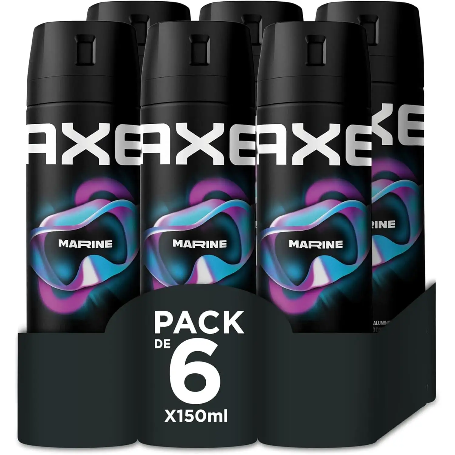 Axe Marine Desodorante Aerosol - 150 ml - Pack de 6 botes