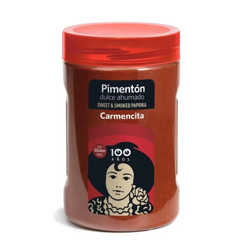 Carmencita pimentón dulce ahumado bote 470 grs.