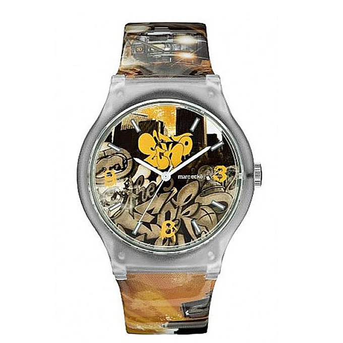 Marc Ecko Unisex Analogico Quartz Watch with Resin Strap E06503M1