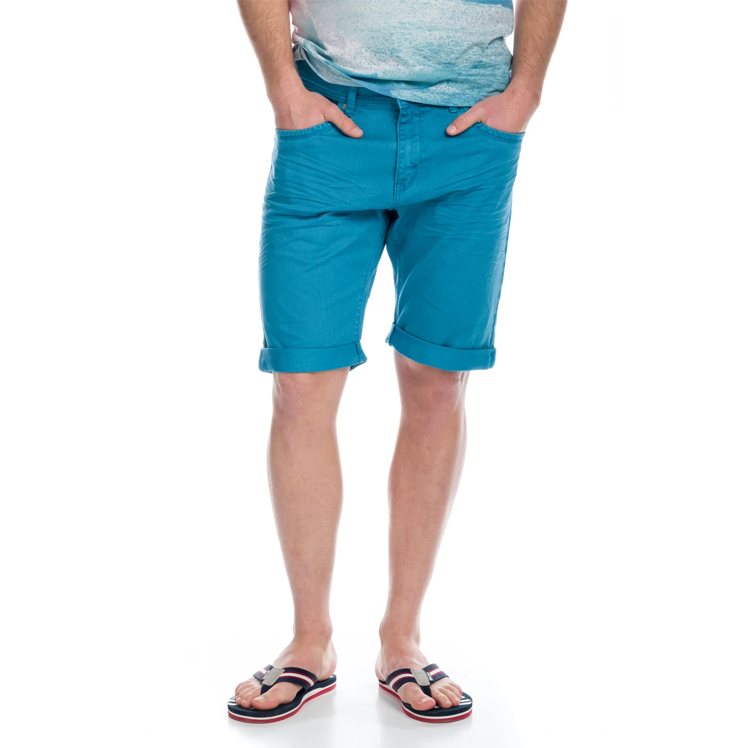 Koroshi Bermuda Hombre Algodón Stretch 5 Bolsillos con Vuelta – Koroshi 1811PS01