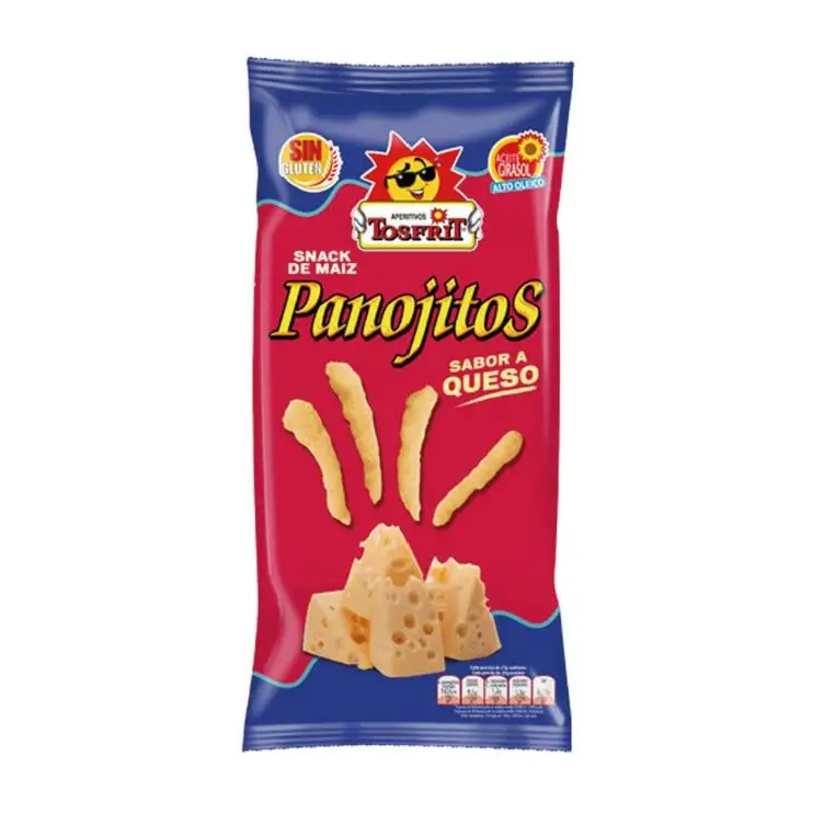 Tosfrit Aperitivos: Caja de Panojitos Palitos de Maíz Fritoscon Sabor a Queso y Sin Gluten en Diferentes Tamaños