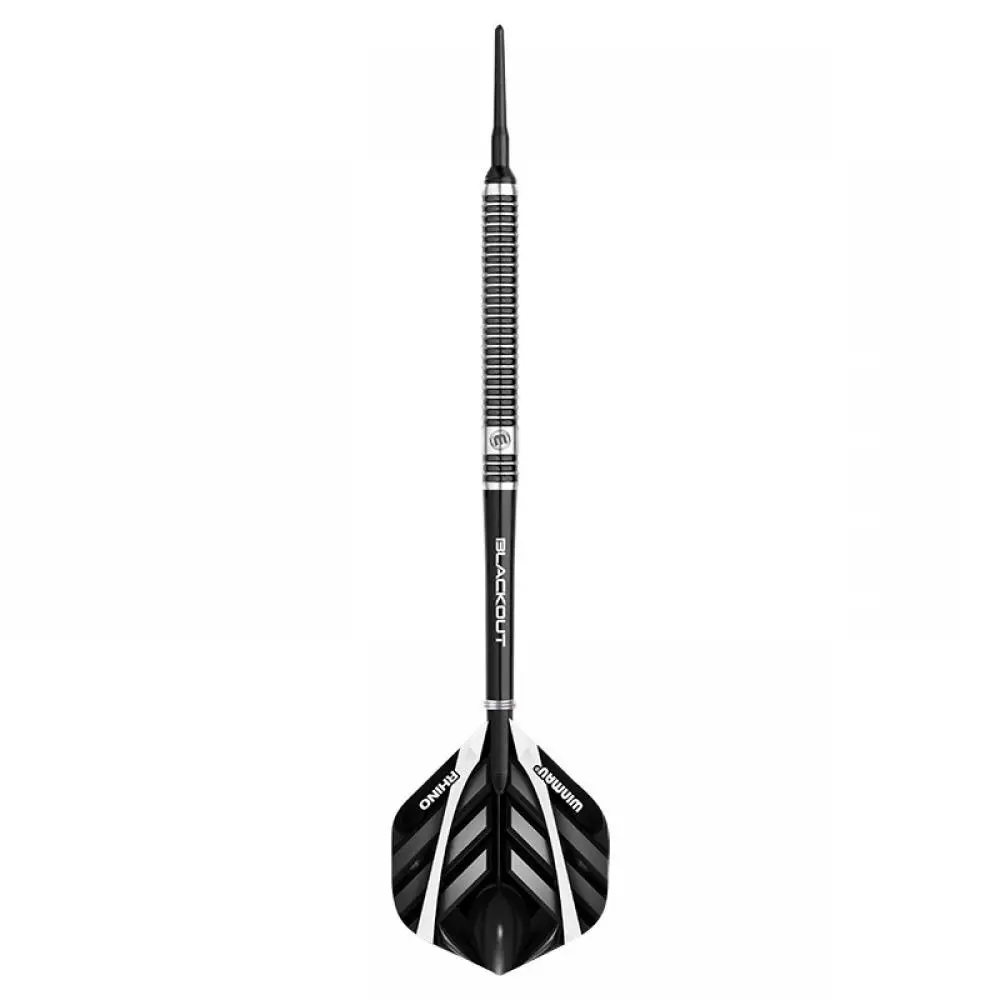 Winmau Blackout darts 18gr 2061.18 brand, Winmau, weight, 18.0gr, thread type, 2BA/4mm,Material,90% tungsten, barrel length, 46 to 50mm, barrel diameter, 6.0 to 6.5 mmdarts, plastic tip darts, Winmau plastic tip