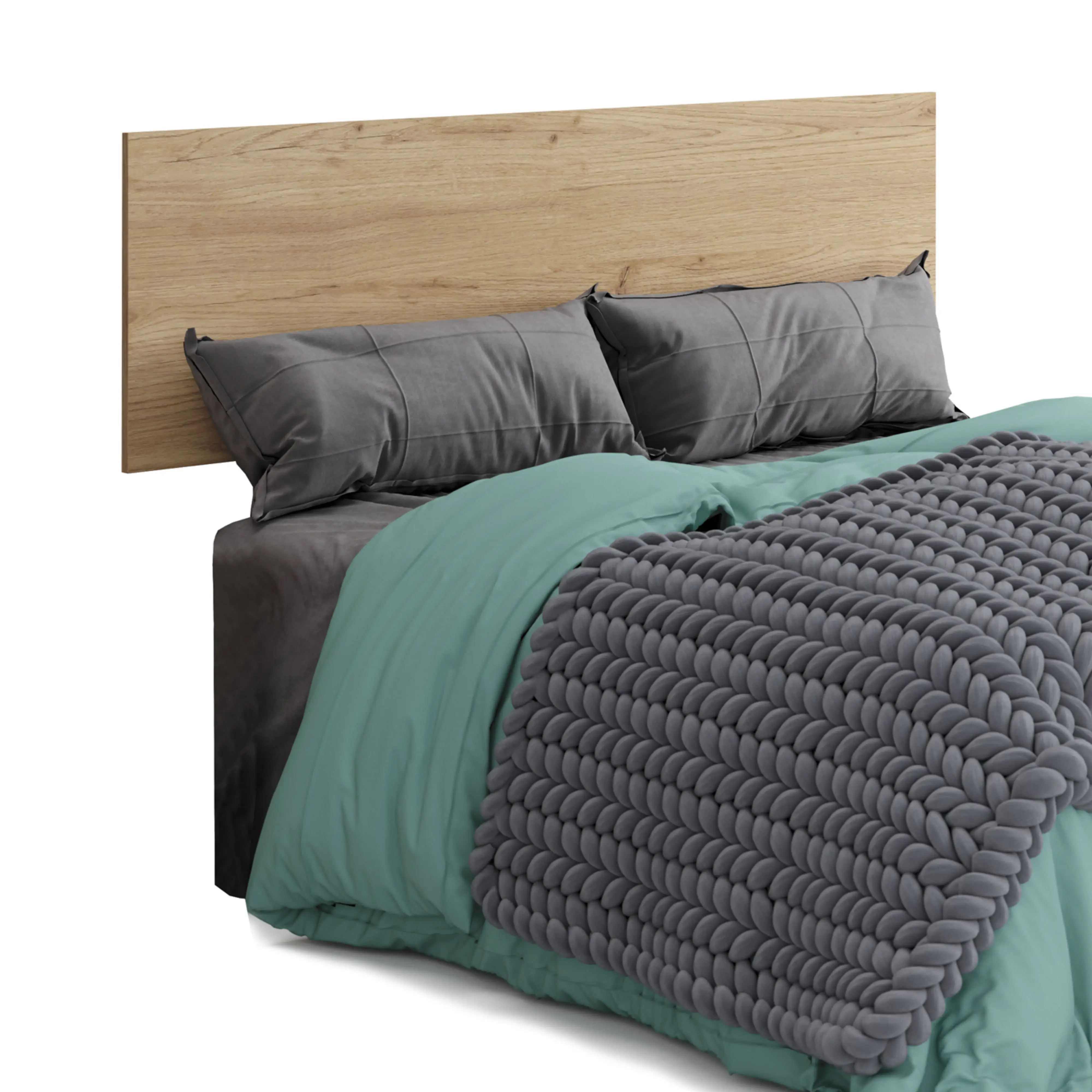 MiroyI Melamine Clim Bed Headboard-Simple Design Oak Gold for 150 or 135 Cm Beds