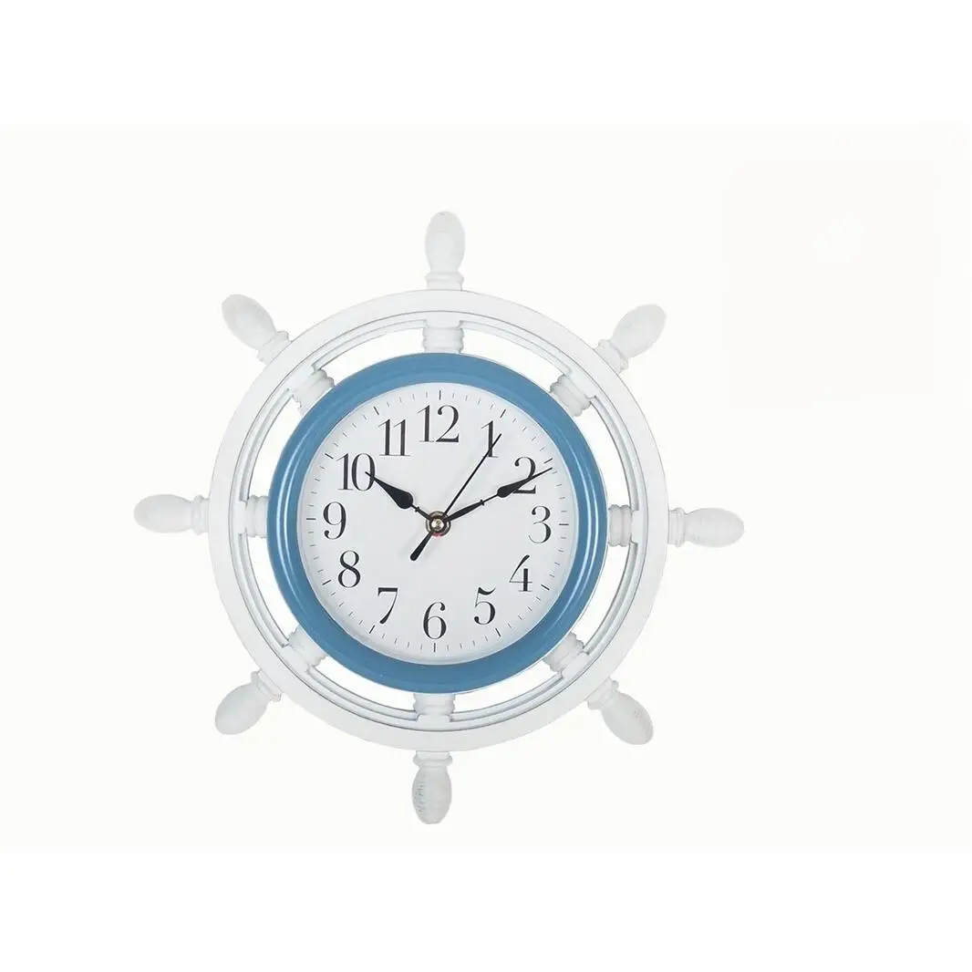 Gerimport Reloj pared 33 cm Timón Blanco