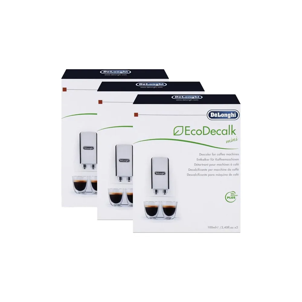 DeLonghi Ecodecalk Mini 3 boxes with 2 units (6x100ml) coffee maker descalers