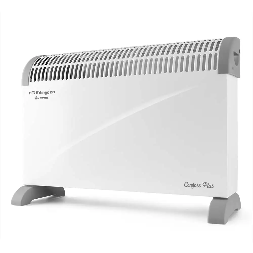 Orbegozo CVT 3400 - convector con turbo, 3 niveles de potencia, termostato regulable, interruptor luminoso, protección contra sobrecalentamiento, 2000 W