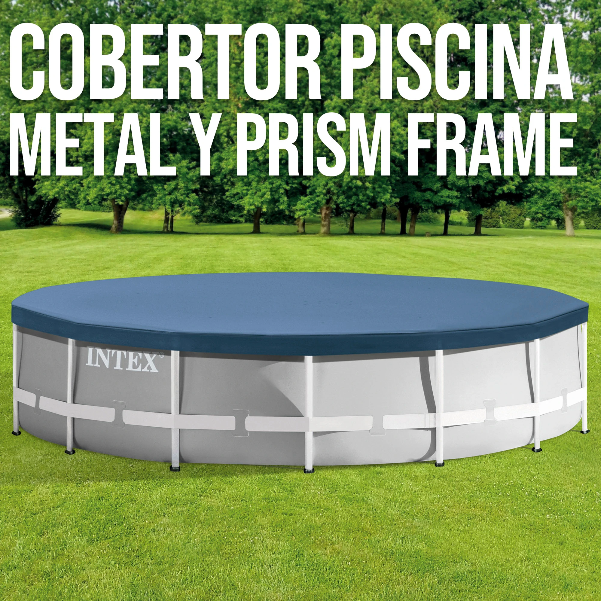 366 cm INTEX metal and prism frame removable pool cover