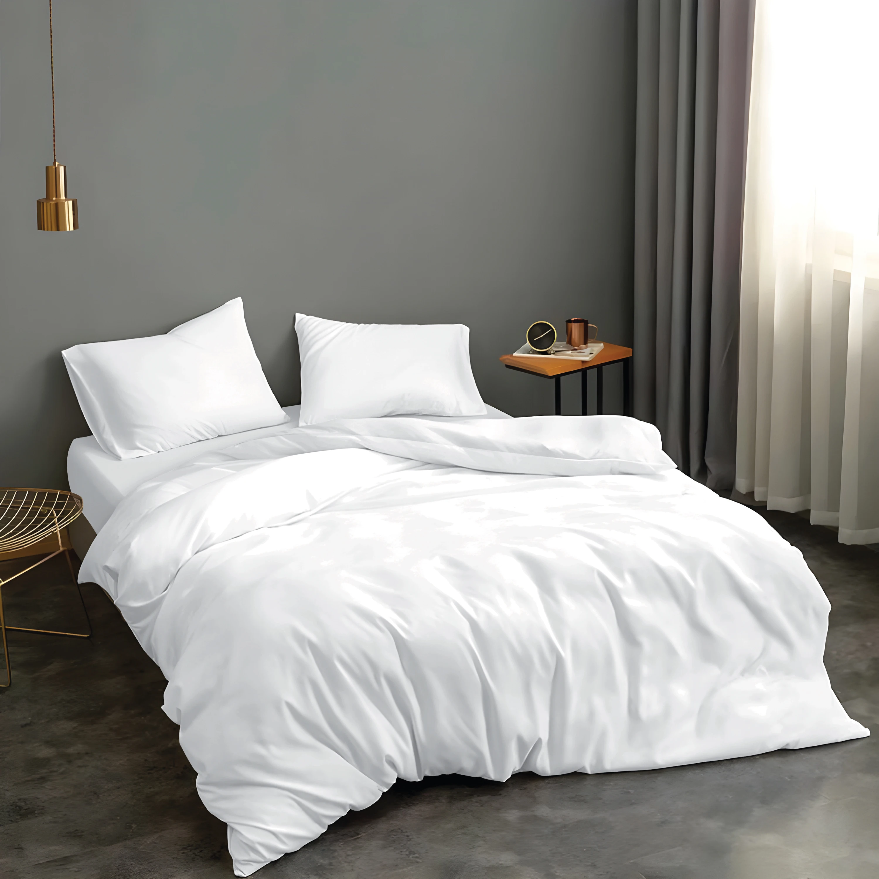 Vivid Torral - Funda Nórdica Blanca Hostelería Polialgodón (Cama 90, 105, 135, 150, 180 cm) Solo Funda Nórdica, No Incluye Fundas De Cojines