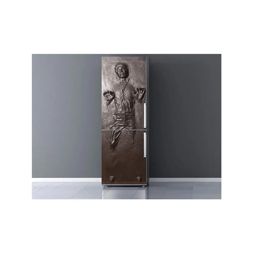 Oedim Vinilo Frigorífico Han Solo en Carbonita, Vinilo adhesivo, 185x60cm | Adhesivo Resistente y de Fácil Aplicación | Pegatinas de Nevera Económicas y Elegantes | Vinilo Nevera