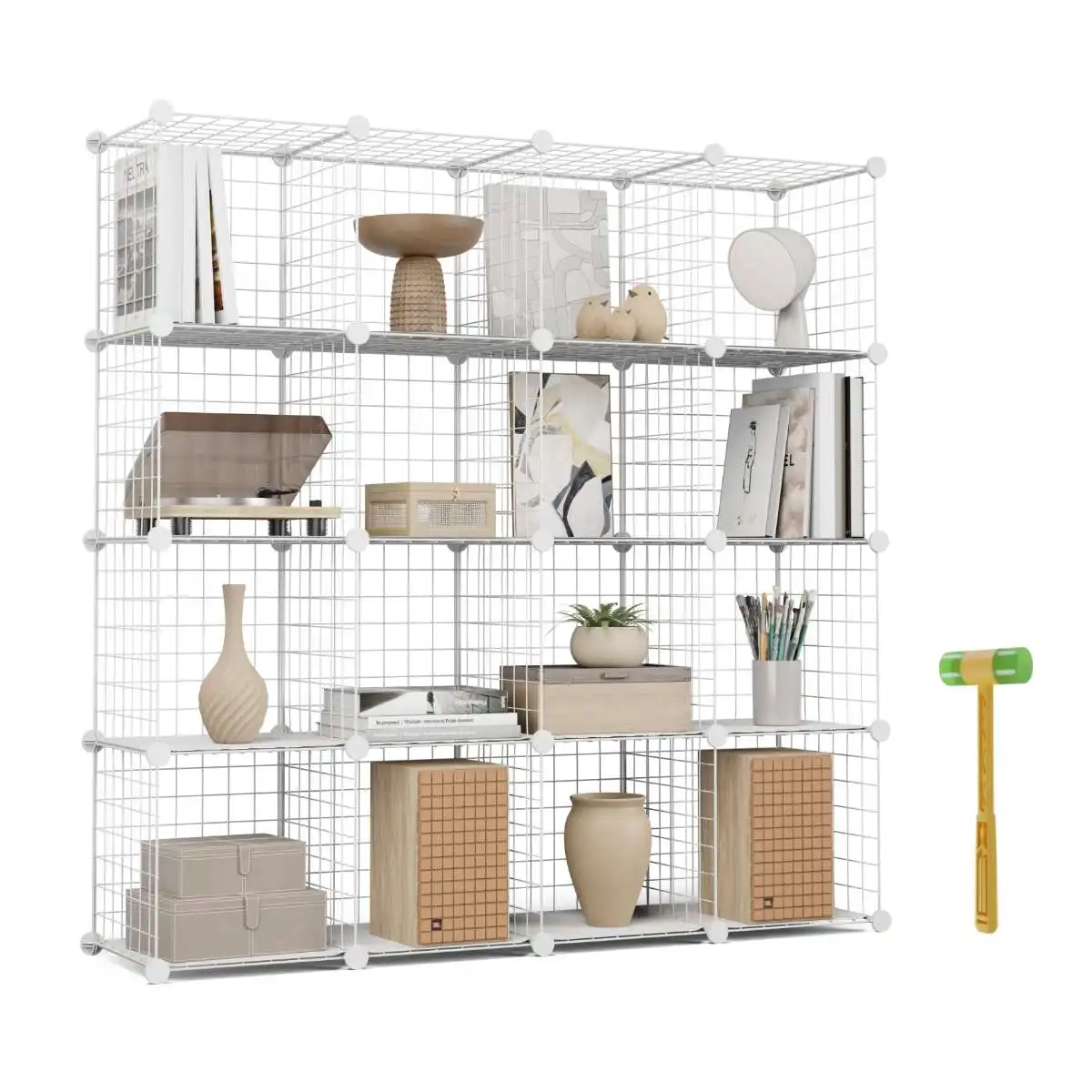 Newlux Estantería Modular Titan C16  Metálica 16 Cubos (125x125x31,5cm)