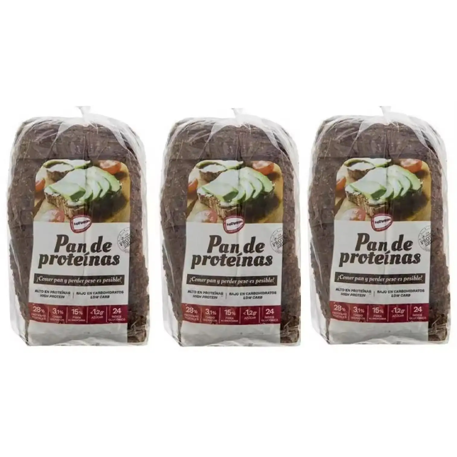 Pan Proteico Naturpan Pack 3 und  Pan de Proteina  Pan Low Carb  Pan Keto  Pan para diabeticos
