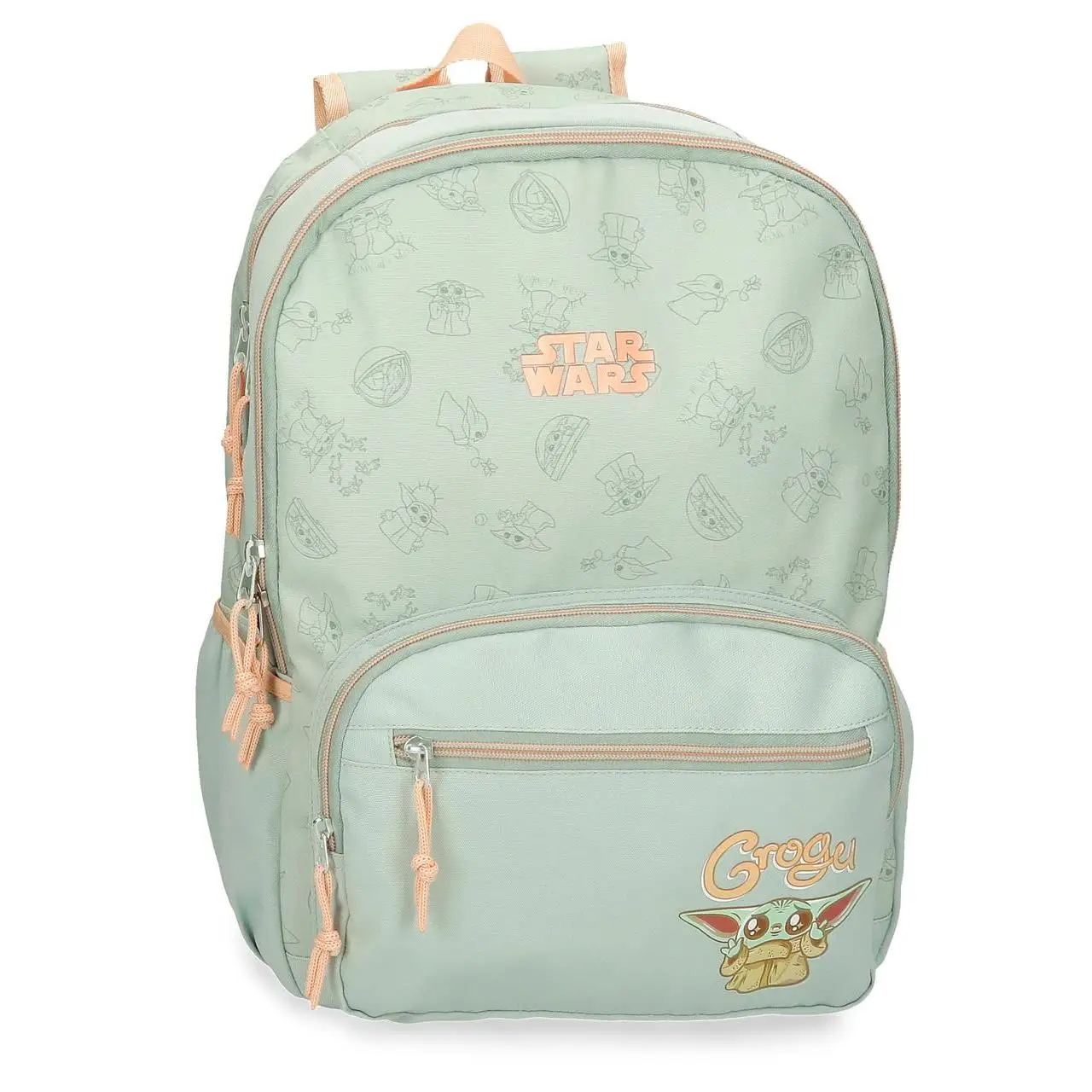 Star Wars Mochila Escolar Poliéster Grogu Verde