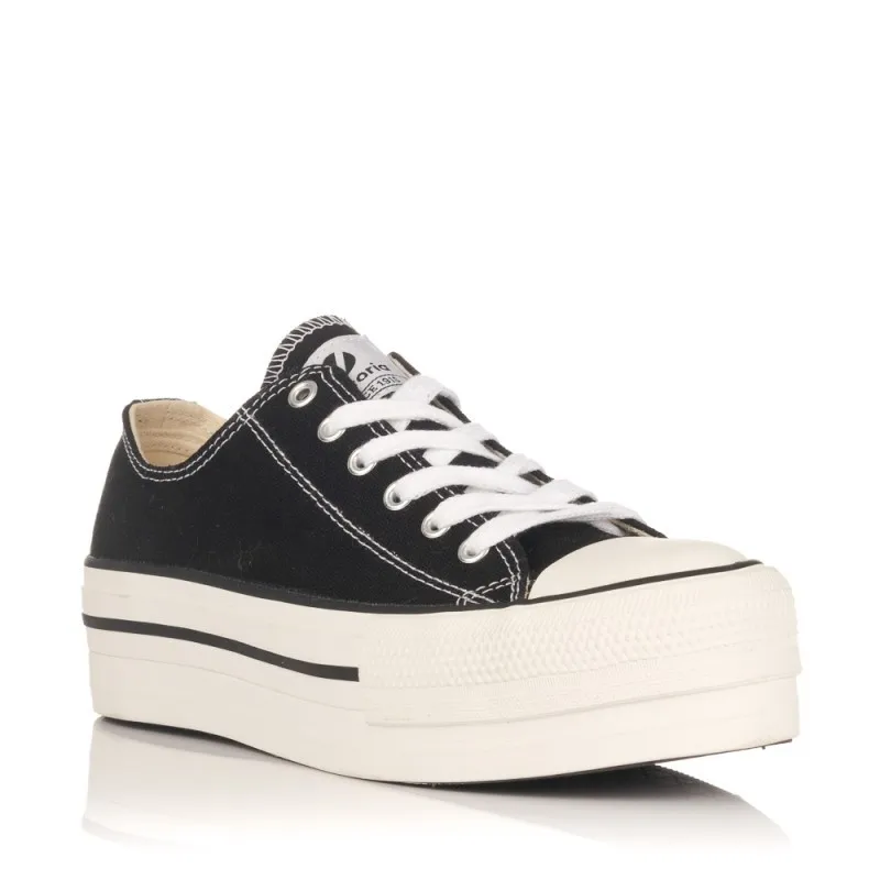 Zapatillas Lona Victoria Tribu Doble Lona Mujer Negro