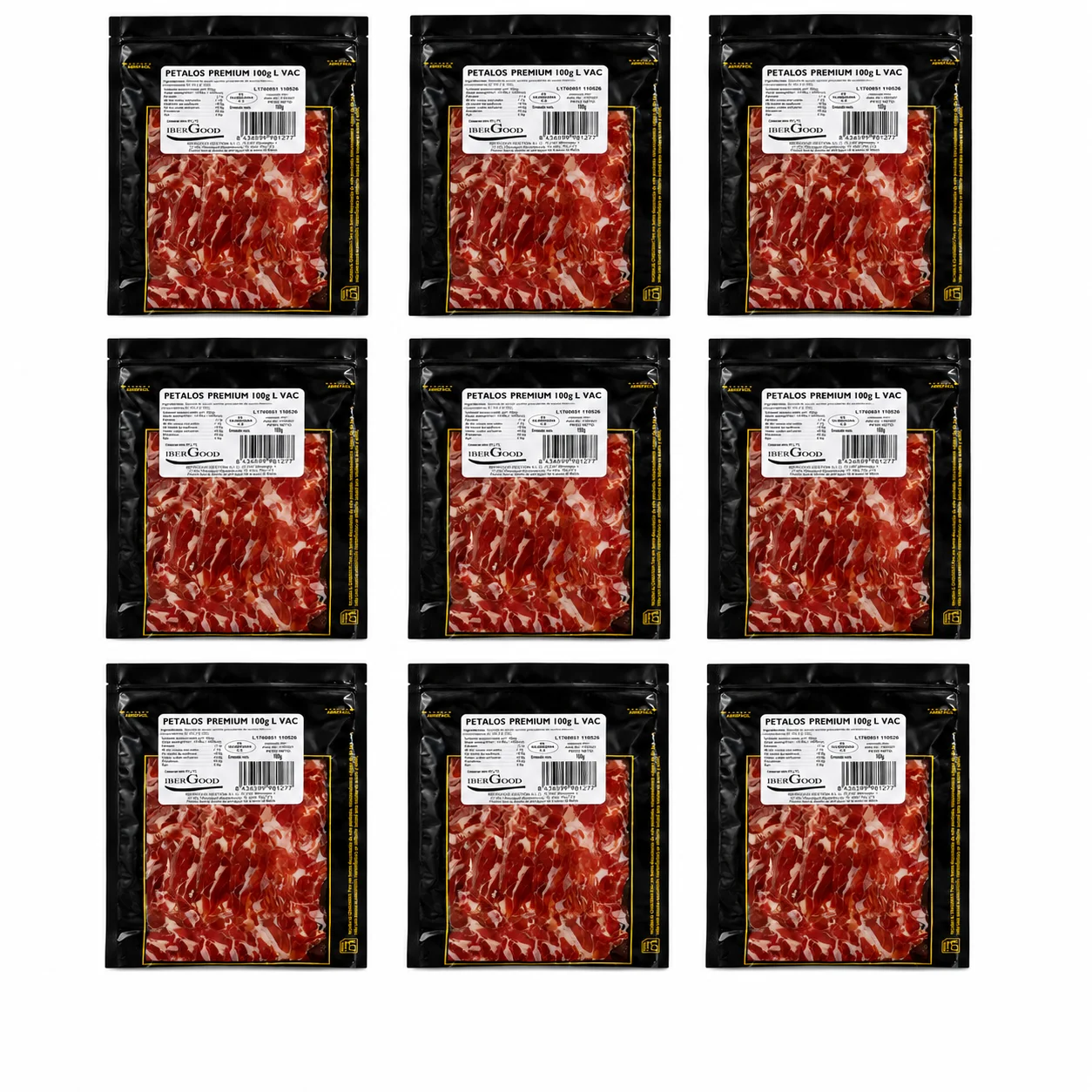 IBERGOOD JAMON IBERICOS 9*100G- Oferta Especial en Alimentos Gourmet