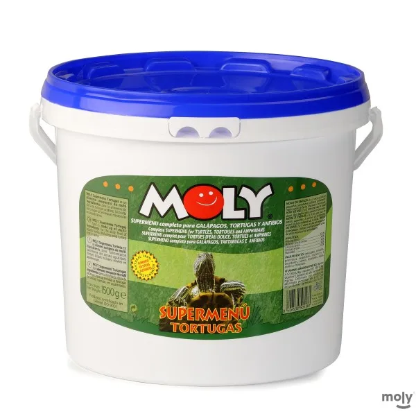 MOLY Menú Tortugas 1.5 KG - Alimento Multicomplementario para Tortugas Acuáticas y Galápagos Europeos