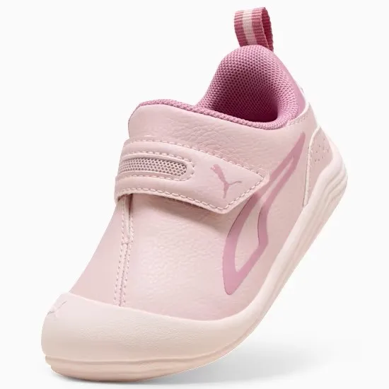 Puma deportivas barefoot para niña con velcro mod. Kitten 402848  en color rosa y blanco
