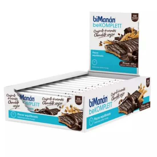 Bekomplet barritas Crujiente Cereales Chocolate con Leche Sin Gluten 20uds Bimanan