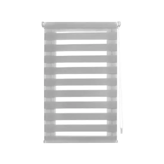 DECORBLIND  Estor Noche y Día SIN HERRAMIENTAS - Estor Enrollable Easy Fix SIN TALADRAR - Estor Anti-Deshilachado Fácil Limpieza - Estor Ventanas Noche y Día Enrollable - Estor Enrollable Tejido Doble Capa Mecanismo y Accesorios con Seguridad Infantil