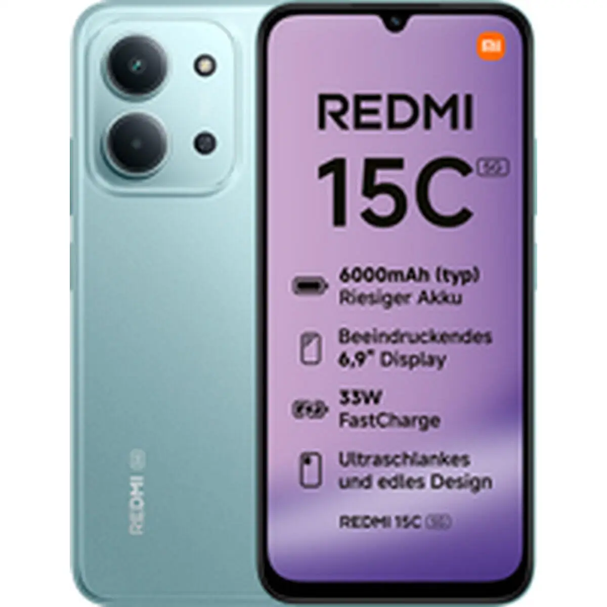 SMARTPHONE- Xiaomi Redmi 15C 5G 128Gb, 4Gb + 4Gb RAM, 6.9" HD+, MediaTek Helio G81-Ultra, 6000 mAh NFC