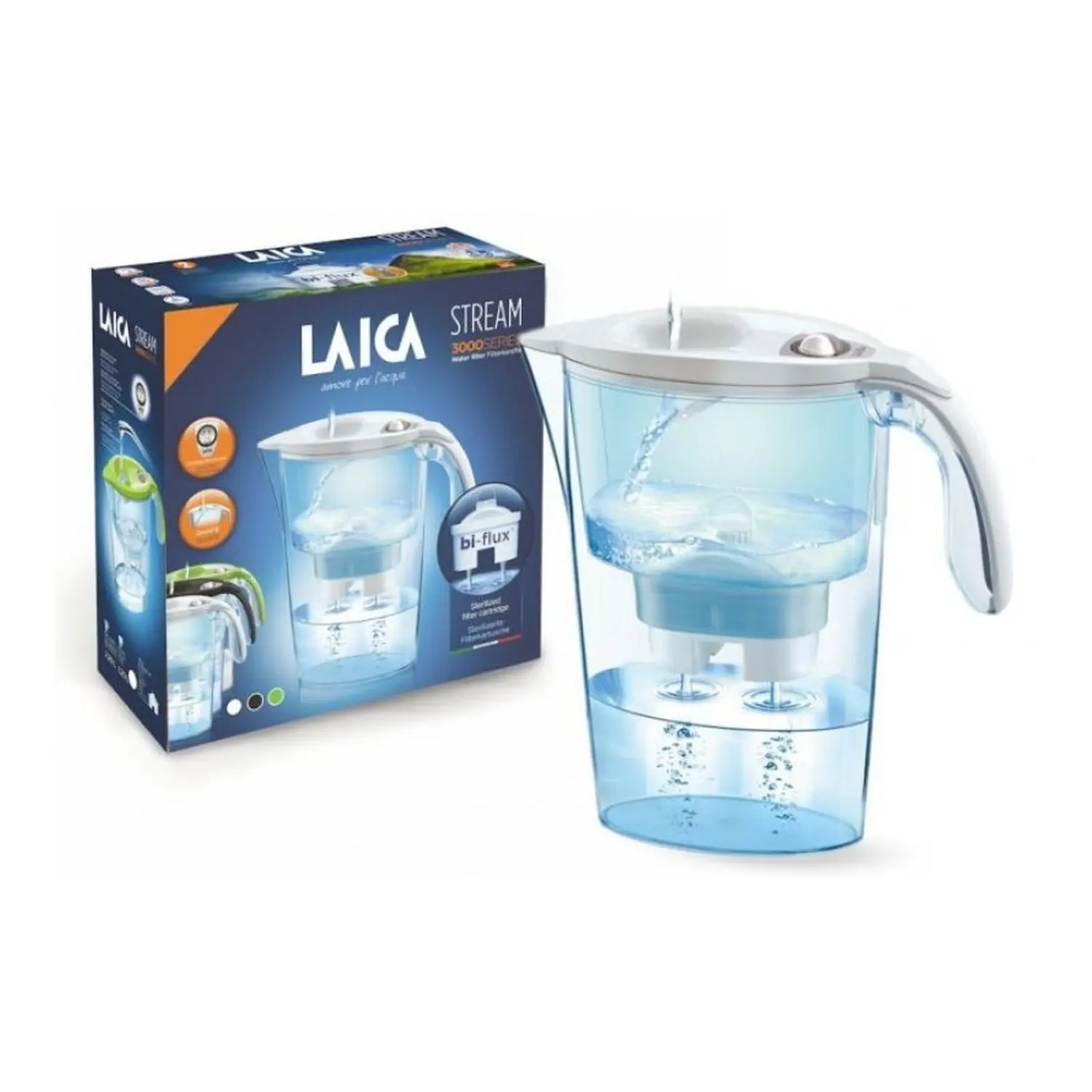 Pack lay filter jug Stream Line/ 2.3L/White/jug + 3 BI-FLUX filters