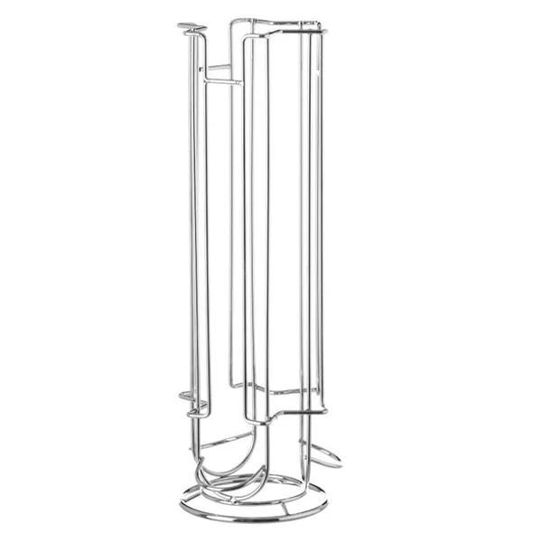 Soportes para 18/24/40 Cápsulas de Café, Metal Plateado Elegante con Acero Inoxidable, disponible en Soporte giratorio, Compatible para cápsulas de café Dolce Gusto y Nespresso.