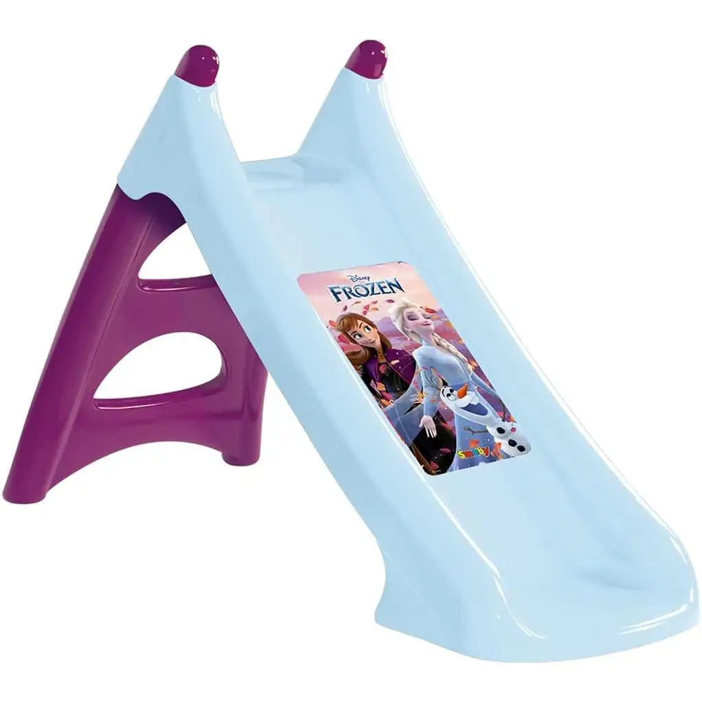 Frozen Smoby XS slide, 90cm surface slide, anti-skid treadboard, anti-UV treatment, with water connection, 2-4 years