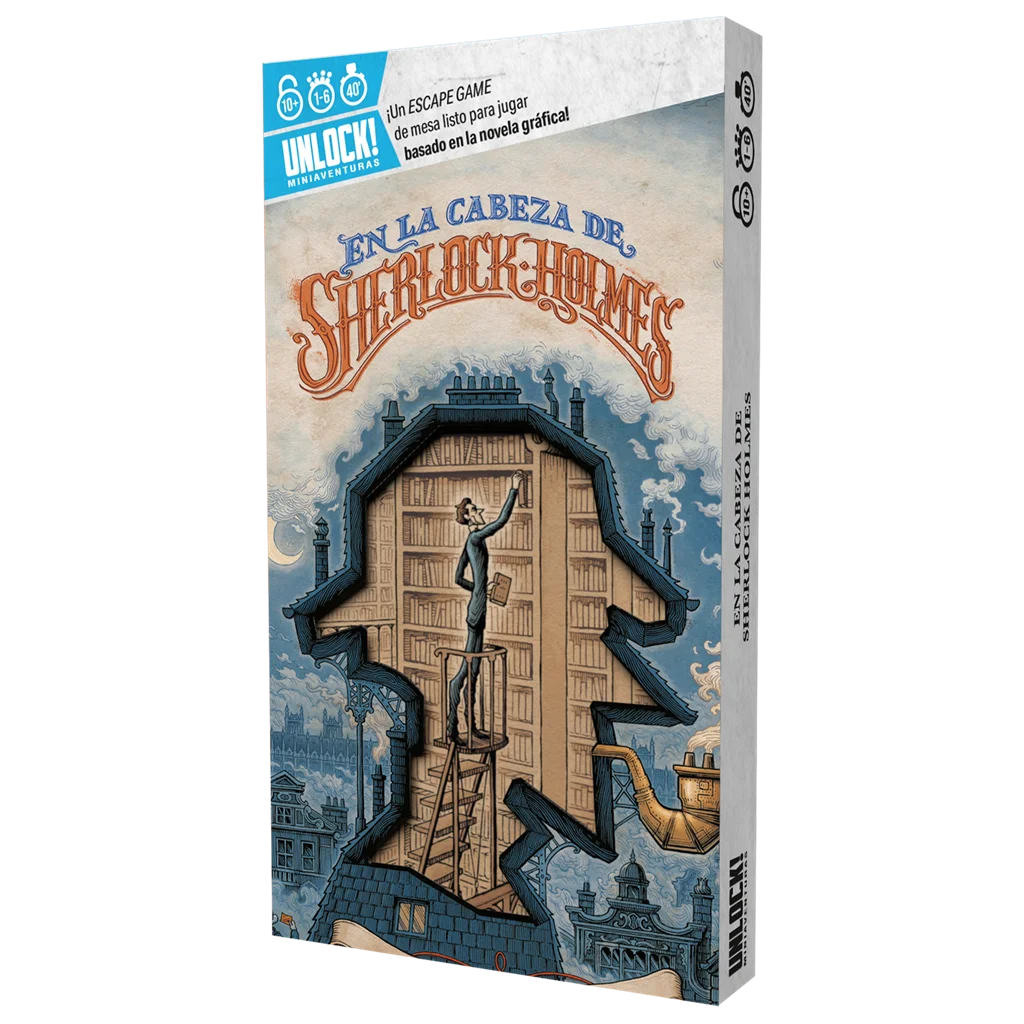 Asmodee - Juego de mesa Unlock! Mini En la cabeza de Sherlock Holmes