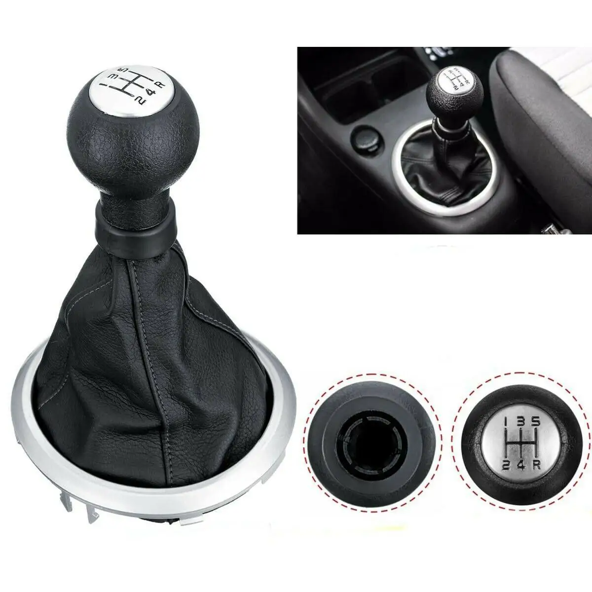Funda para palanca de cambios universal negro coche motor automóvil marchas