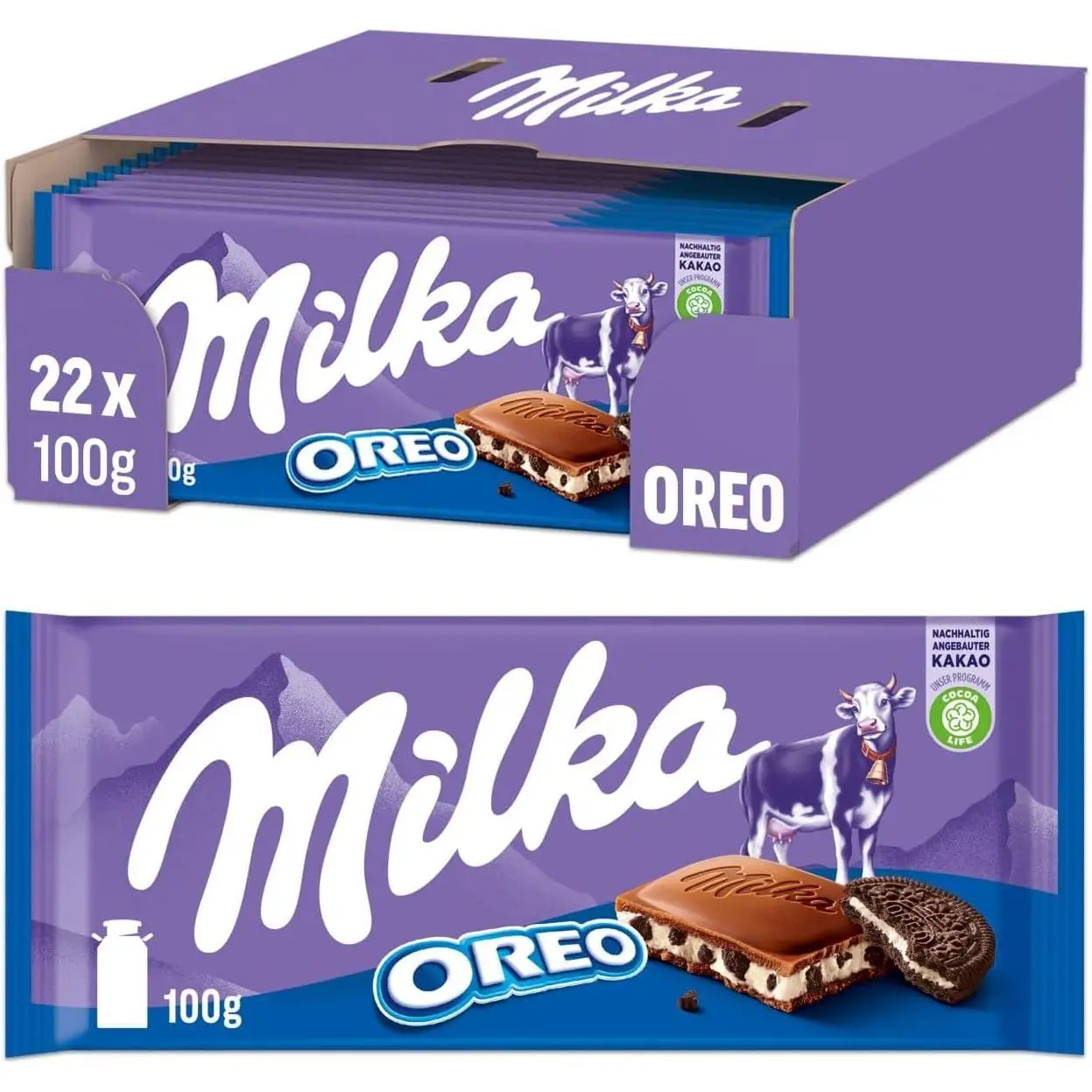 Milka y Oreo 22 Unidades 22 x 100 g