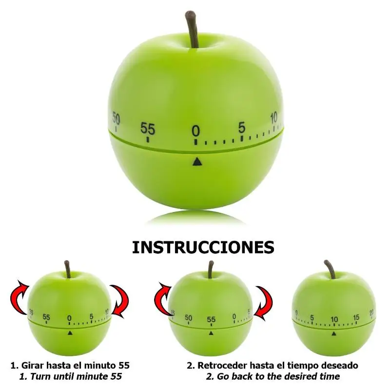 Green apple kitchen minute timer 60 minutes