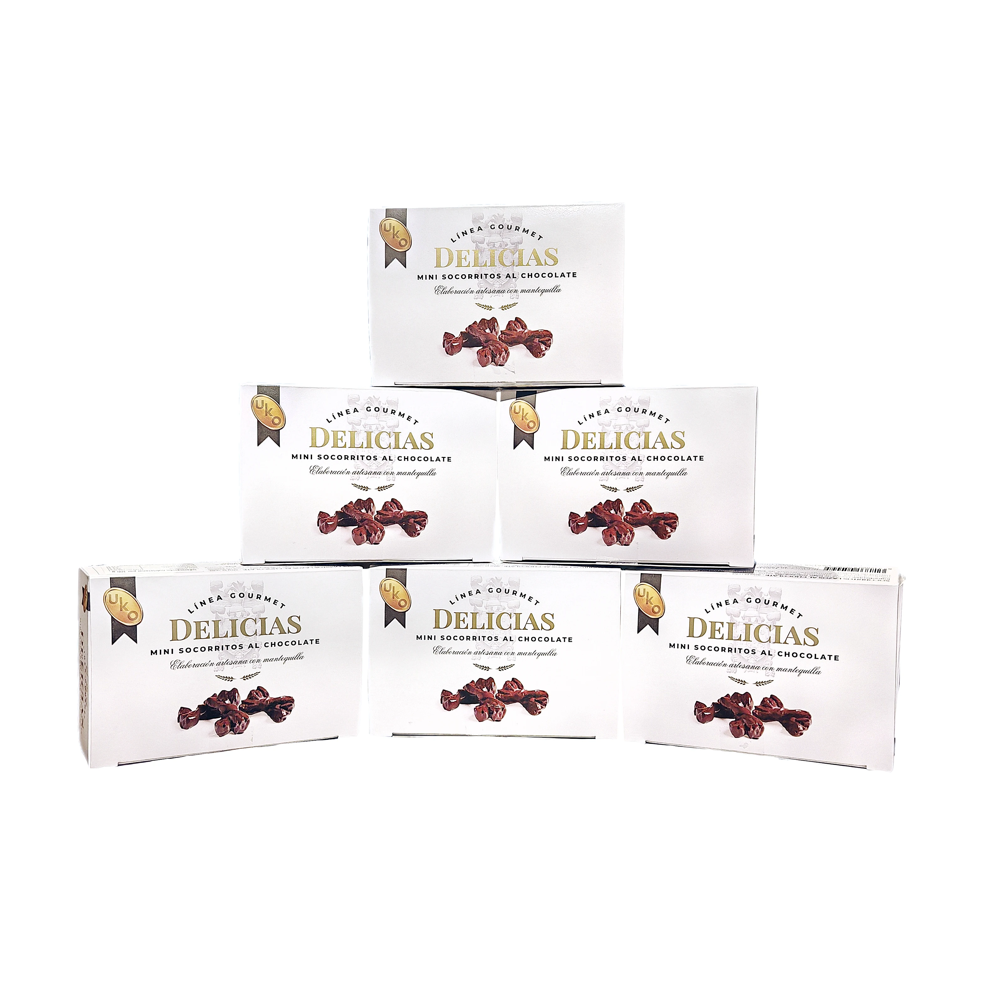 Lazos al chocolate minisocorritos de Pastas y hojaldres Uko (Pack de 6 unidades)