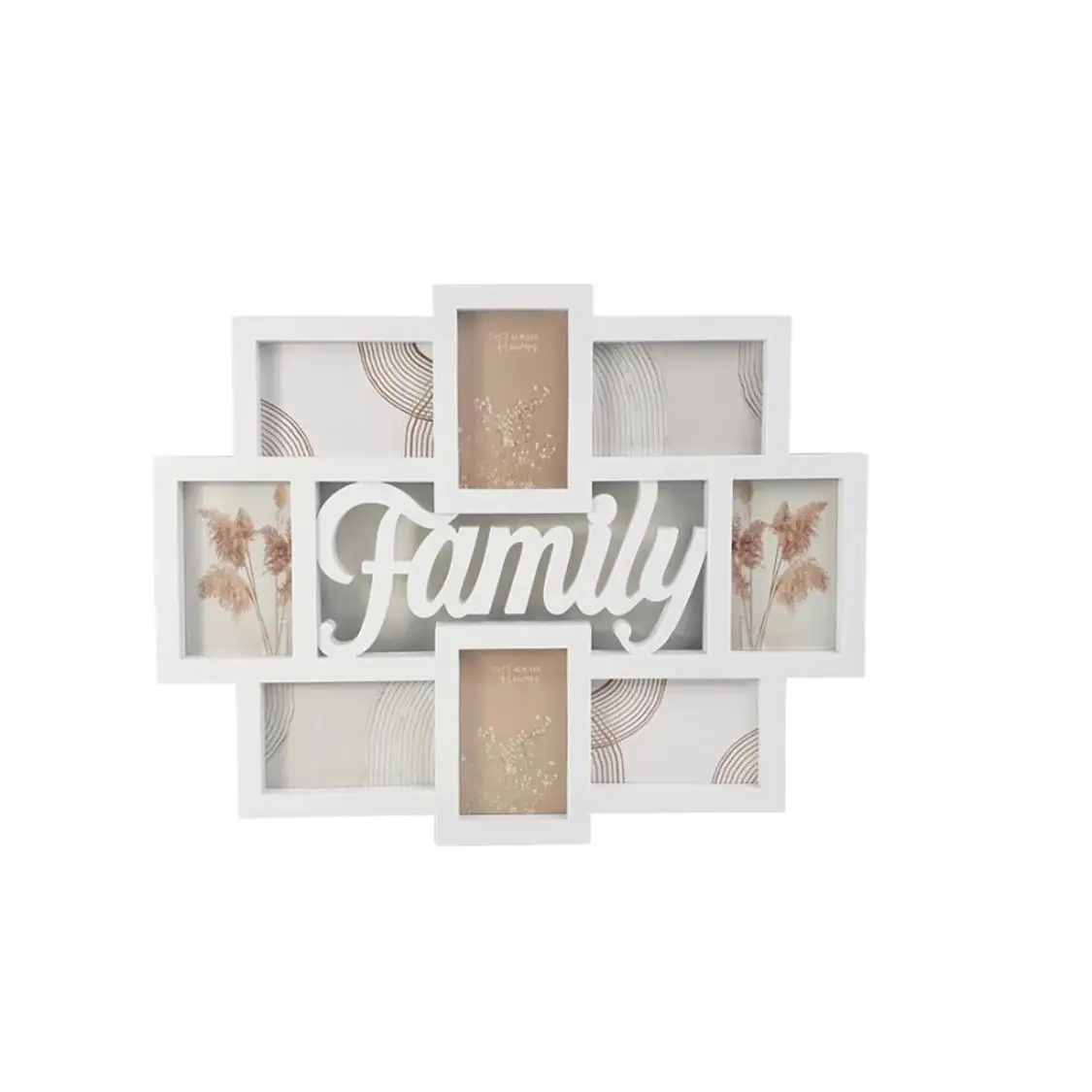 Portafotos múltiple estilo collage de madera blanca para pared o mesa – Marco decorativo para varias fotos familiares – Disponible en 6, 8 y 9 fotos – Ideal para recuerdos, hogar moderno y regalos