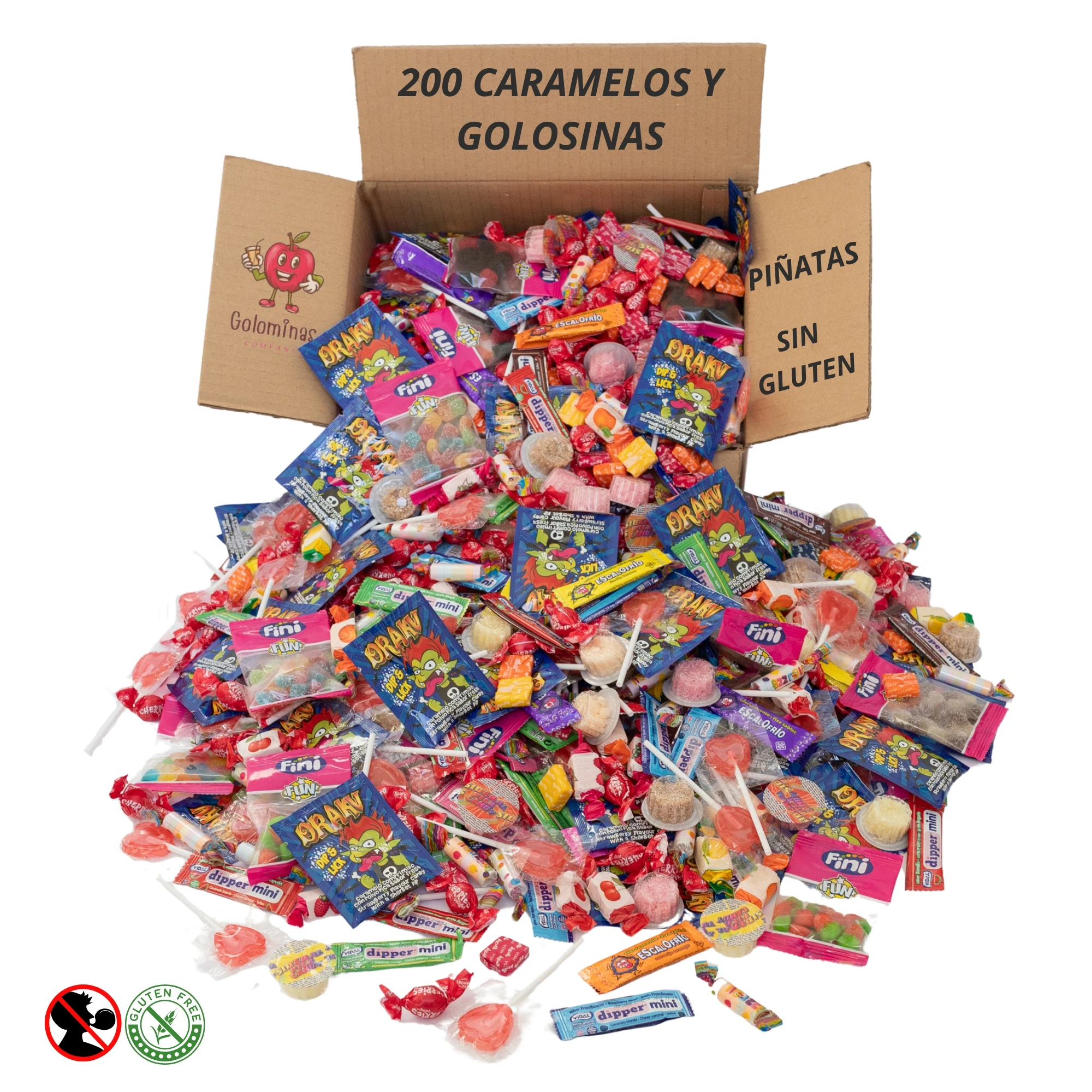 Pack 200 Chuches para Cumpleaños – Chuches Fini Piñata y Relleno Piñata Chuches – Golosinas y Chucherías, Chuches Piñatas de Cumpleaños Infantil
