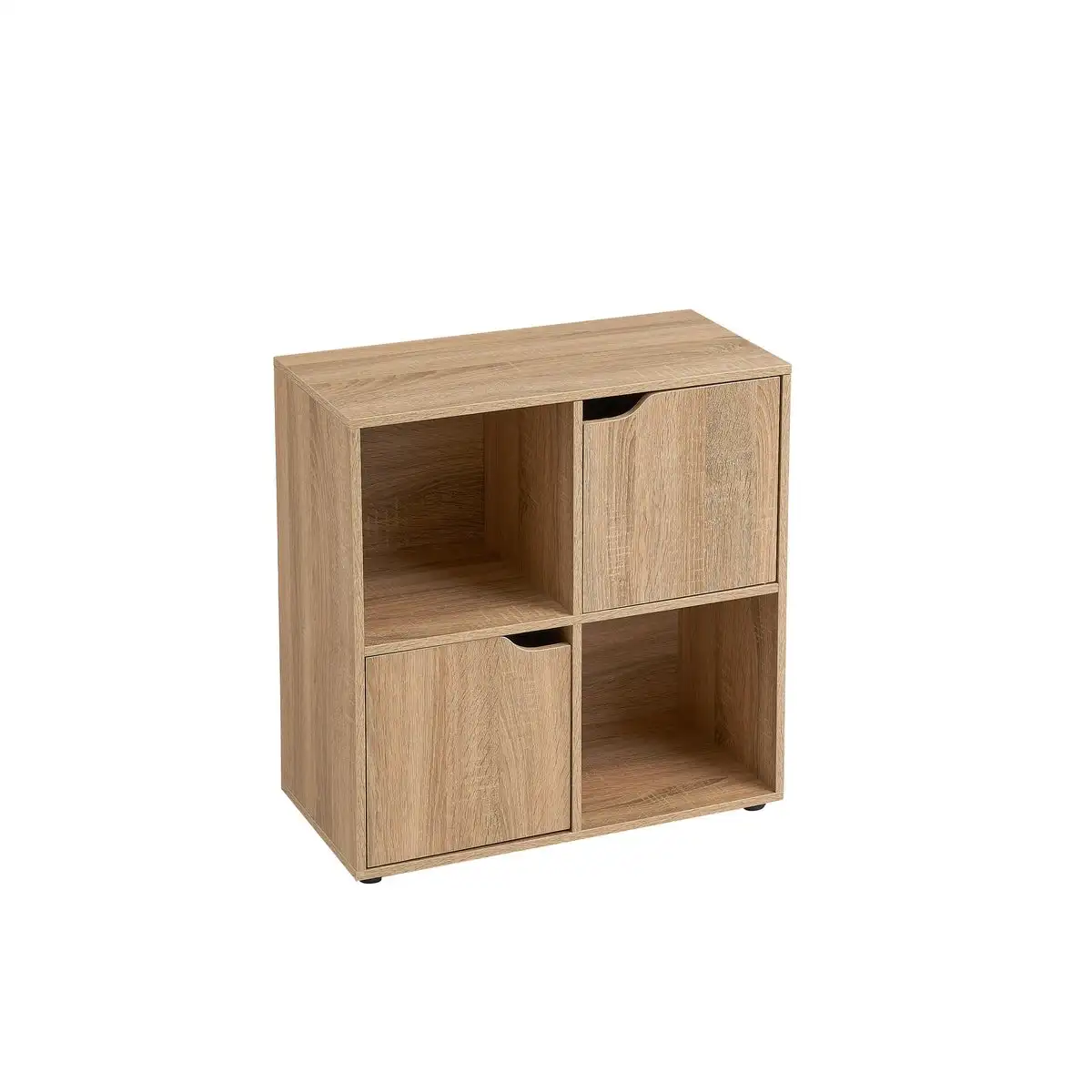 Lola Home Estantería cubo de madera MDF beige de 60x29x61 cm