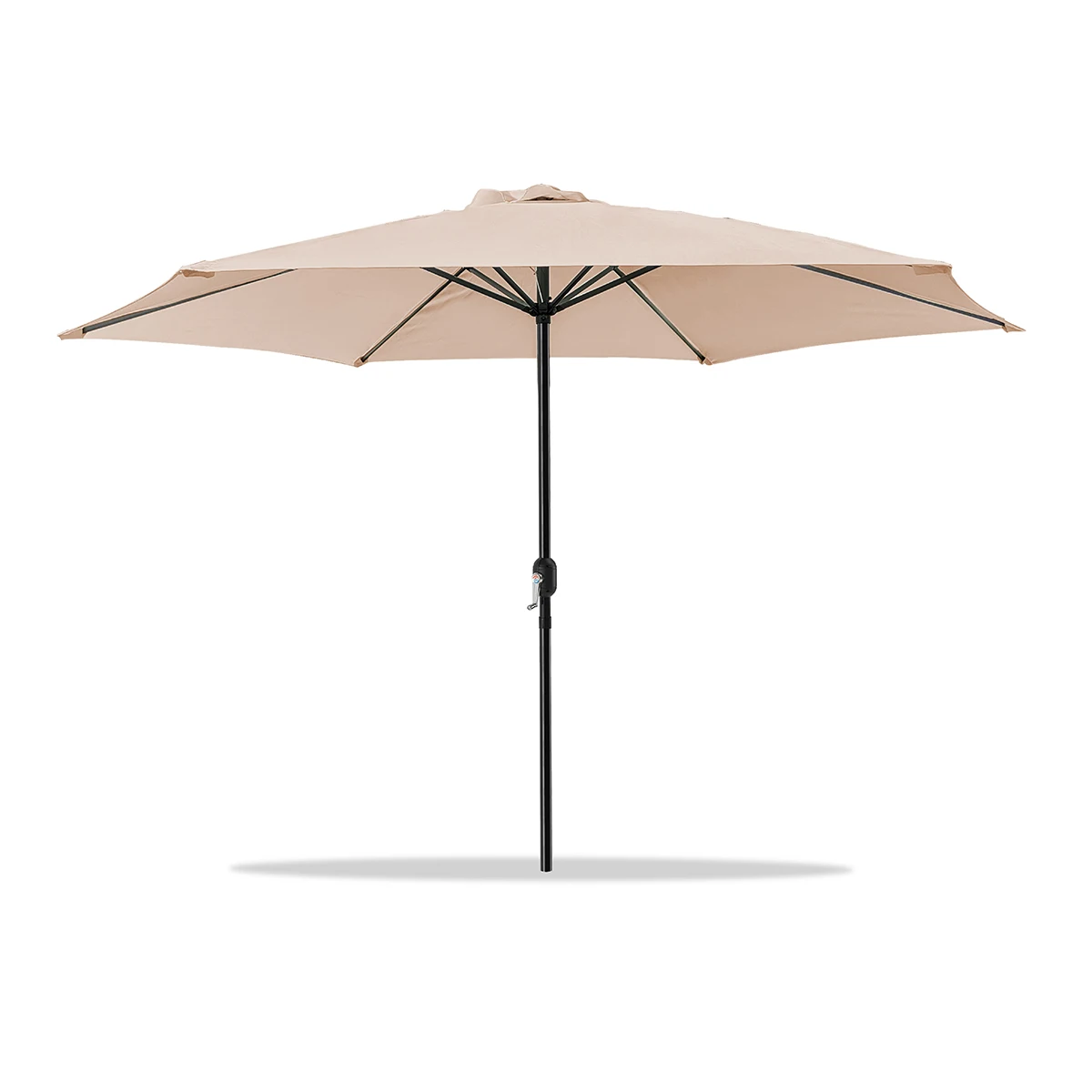 Sombrilla de Jardín con Forro Anti UV. Parasol de Aluminio con Manivela, Toldo Octogonal Ø 3 M para Terrazas y Patios 244 x 300cm.